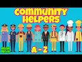 COMMUNITY HELPERS OCCUPATIONS A-Z EXERCISE BRAIN BREAK FOR KIDS Letter Sounds Jobs