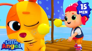 bingos caught in a water balloon fight little angel nursery rhymes bingo baby john