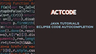 Eclipse Autocompletion