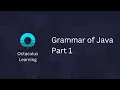 Grammar of Java - Part 1