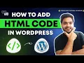 How To Add HTML Code In WordPress - Quick Easy Step by Step Tutorial in English