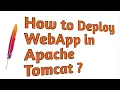 How to deploy WebApplication in Apache Tomcat