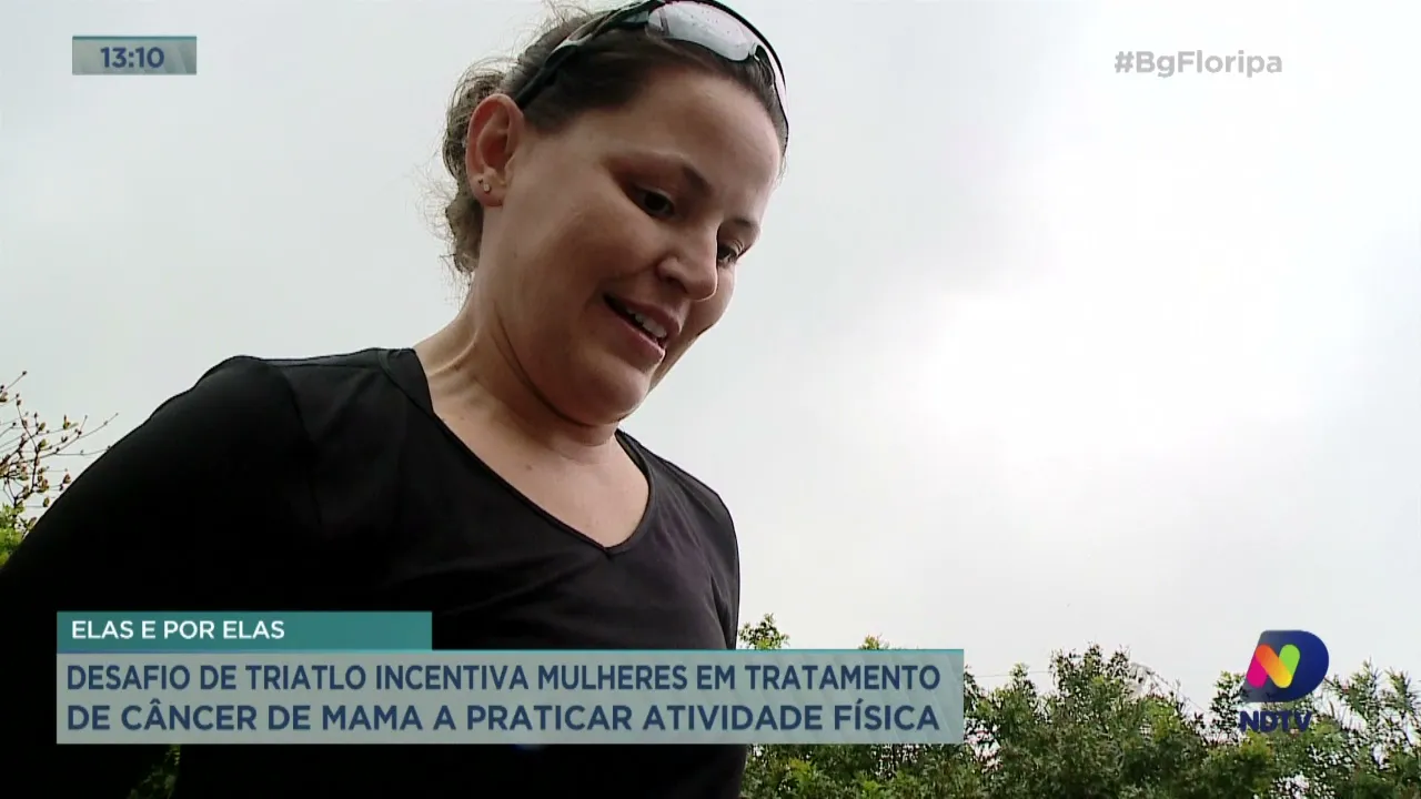 Desafio de triatlo incentiva mulheres em tratamento de câncer de mama a praticar atividade física