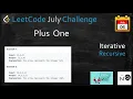 plus one plus one leetcode leetcode 66 iterative recursive