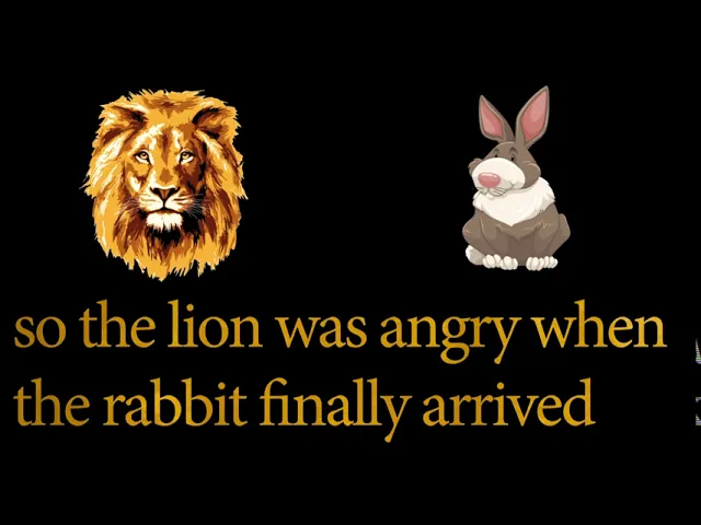 ⁣The lion and the Rabbit