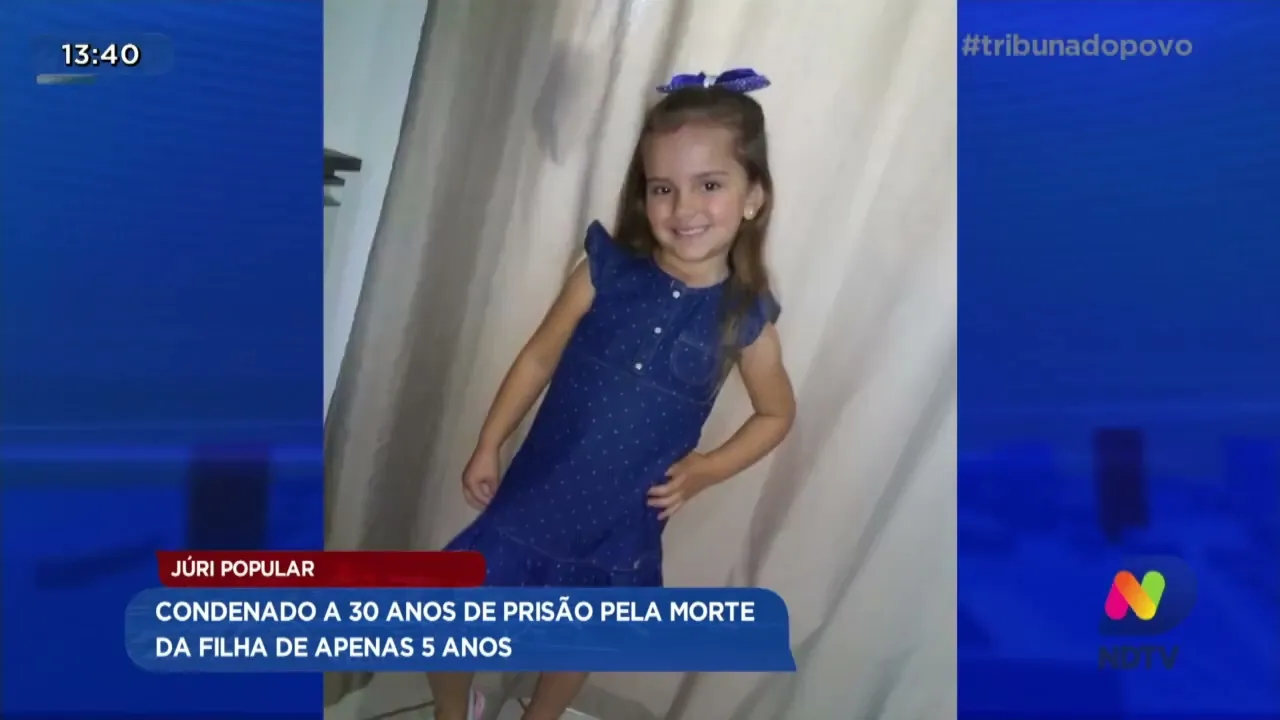 Júri popular: condenado a 30 anos de prisão pela morte da filha de apenas 5 anos