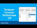 C Strings ToUpper ToLower ToTitleCase