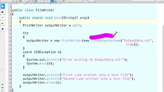 Java File part 3 Writing into a Text File