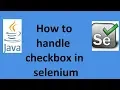 How to handle Checkbox in Selenium Selenium Webdriver with Java tutorials