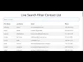Build a React js Live Search Filter Contact List Using Bootstrap 5 Table in Browser Using Javascript