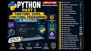 Python Functions Scope Modules Part 2 map filter reduce Comprehensions More
