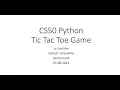 CS50P Project 2024 - Tic Tac Toe Game