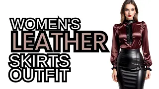 Leather Skirts And Satin Tops Every Mature Working Women Need To Try This Winter Best Outfit Style 