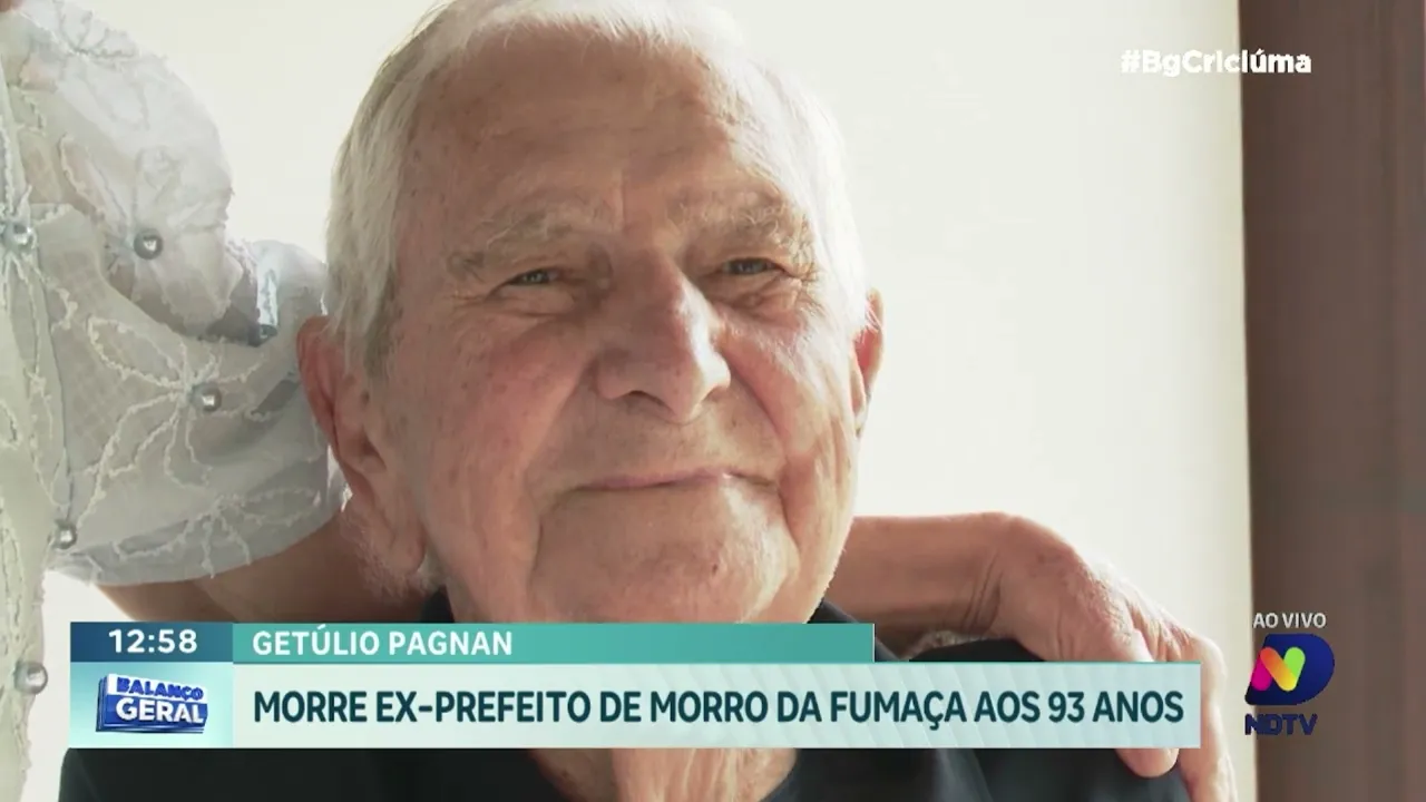 Morro da Fumaça de luto: ex-prefeito Getúlio Pagnan Falece aos 93 Anos