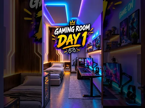 New Gaming Room Day 1 #shorts #minivlog