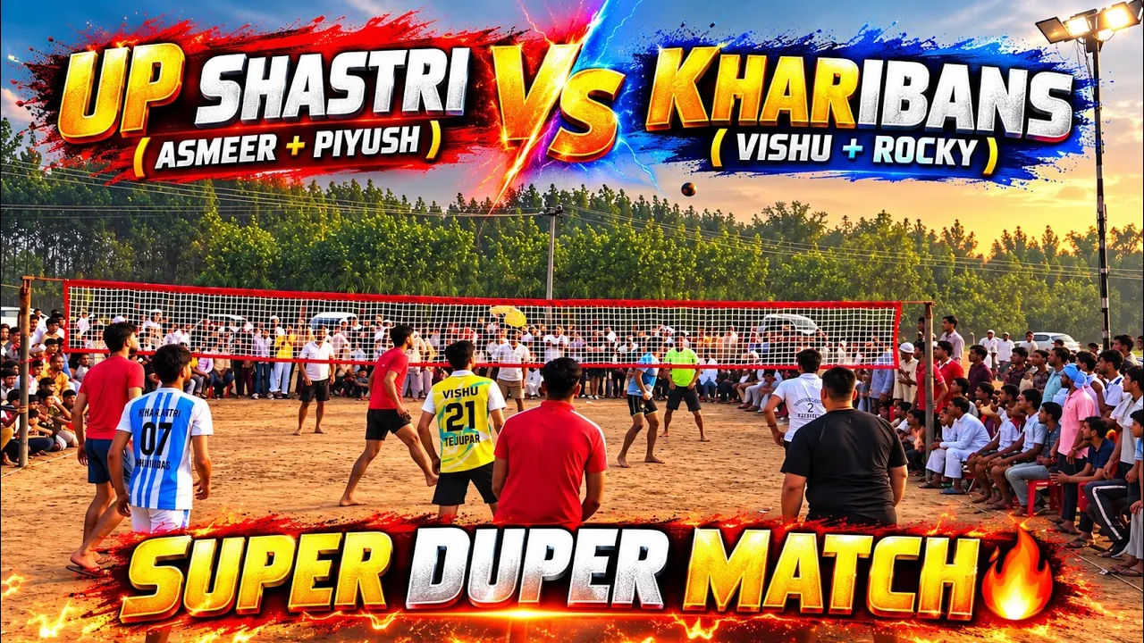 UP Shastri (Asmeer + Piyush) Vs Kharibans (Vishu + Rocky) at Khurgan Shooting Volleyball Tournament