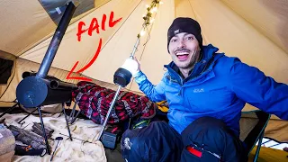 Download Wood Burning Stove FAIL🔥Backyard Winter Glamping MP3