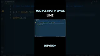 Multiple input in single line in python