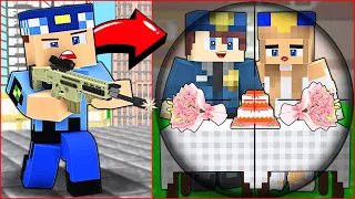 ASLI POLİS, KÖTÜ POLİSLE EVLENİRKEN KEREM KOMİSER DÜĞÜNÜ BASTI! 😱 -Minecraft