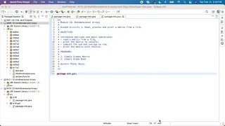 Java JEM16GA1 Read process and print a matrix - Introduction