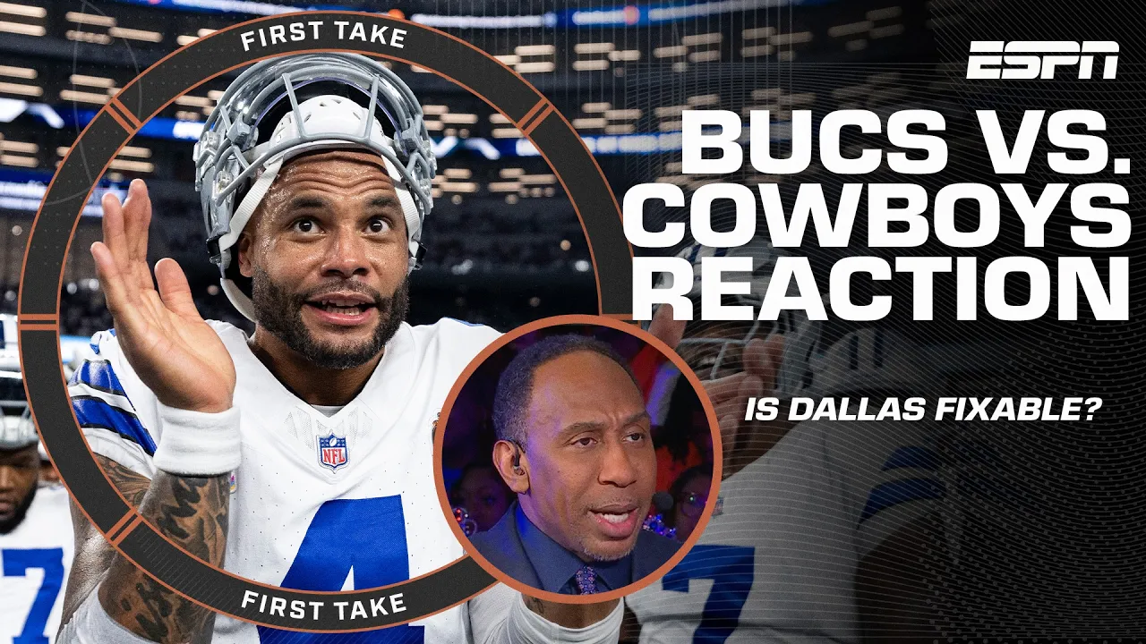 'It's very embarrassing!' 🗣️ - Stephen A. clowns Cowboys for TNF loss to Bucs | First Take