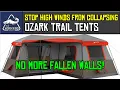 How To Prevent Your Ozark Trail 12 Person Instant Tent from COLLAPSING in HIGH WINDS