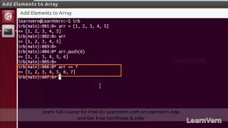 Add Eliment in Array - Ruby Tutorial