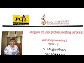 Web Program the user profile updating process