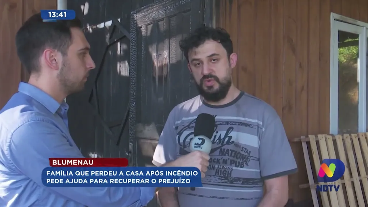 Blumenau: família que perdeu a casa após incêndio pede ajuda para recuperar o prejuízo