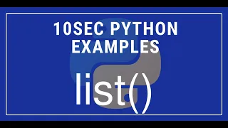 10sec Python Examples list Built in Function by Code Recipe