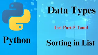 List Data Type in Python Part - 5 Tamil Sorting in List Prof Antony vijay
