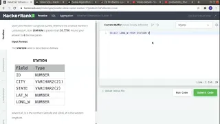 SQL HACKER RANK WEATHER OBSERVATION 17