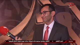 لقاء أحمد يحيى الرئيس التنفيذي لقطاع الأفراد بشركة اتصالات على هامش حفل الإعلان عن بطولة كأس السوبر 