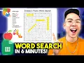 How to Make a WORD SEARCH Puzzle in Google Sheets 6-Minute Tutorial