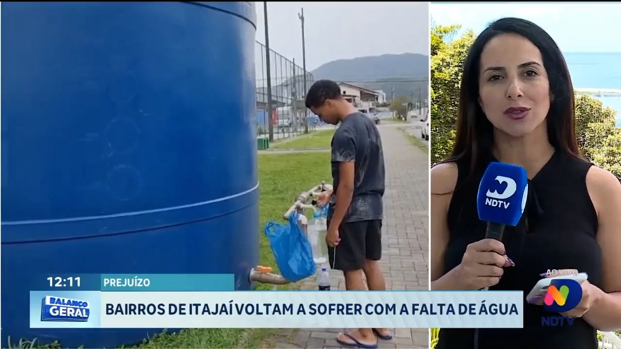 Bairros de Itajaí voltam a sofrer com a falta de água, e comunidade mandam mensagem para o BG