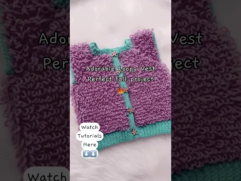 The perfect FALL PROJECT 2026 - Loopy Vest crochet tutorial 🍁 want the cardigan? #crochetforbaby