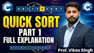 Quick Sort Part 1 Full Explanation in Hindi by Vikas Singh DSA using C and CPP
