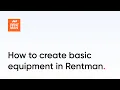How to create basic equipment in Rentman