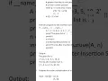 explaination for insertion sort and matrix multiplication python code VidhiGajera-cb1di