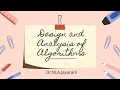 Design and Analysis of Algorithms Tutorial-1 Dr M A Jayaram
