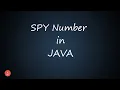 Spy Number in JAVA BluejCode