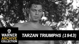 Tarzan Triumphs Movie Scene Tarzan Feeds Nazi To Lion Warner Bros Classics 