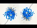 DIY Chenille Wire - How to make Blue Spider Lily Pipe Cleaner flowers
