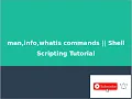 Shell Scripting man info whatis commands Malayalam Tutorial Linux Tutorial for Beginners
