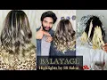How to Ash Golden Balayage Highlights on Dark Hair Ash Grey Balayage step-by-step