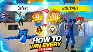 Secret Tricks 💀 Win Every CS RANK in Free Fire Max 🔥Booyah Pro Tips + Strategy || FireEyes Gaming