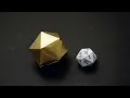 SINGLE SHEET ORIGAMI ICOSAHEDRON D20 DICE CHRISTMAS BALL Jo Nakashima Shuzo Fujimoto