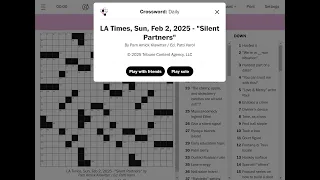 The Washington Post LA Times Crossword 2025
