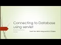 Insert data into table using servlet in eclipse