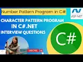 Number Pattern Program in C Character Pattern Program in C Net Interview Questions